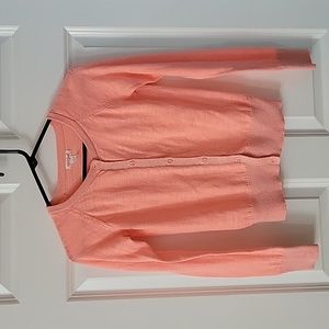 Peach Cat & Jack kids cardigan, button front, size 10/12